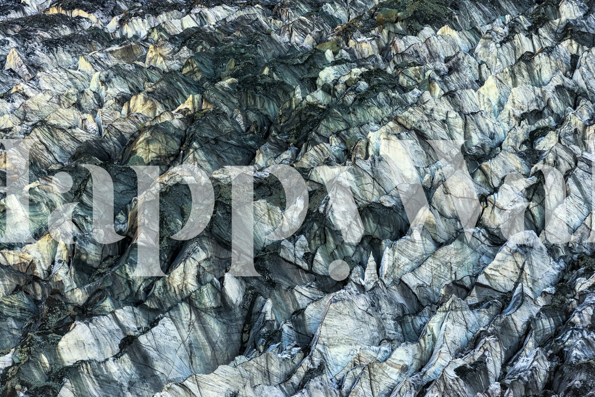 Icy texture with blue and gray patterns wallpaper