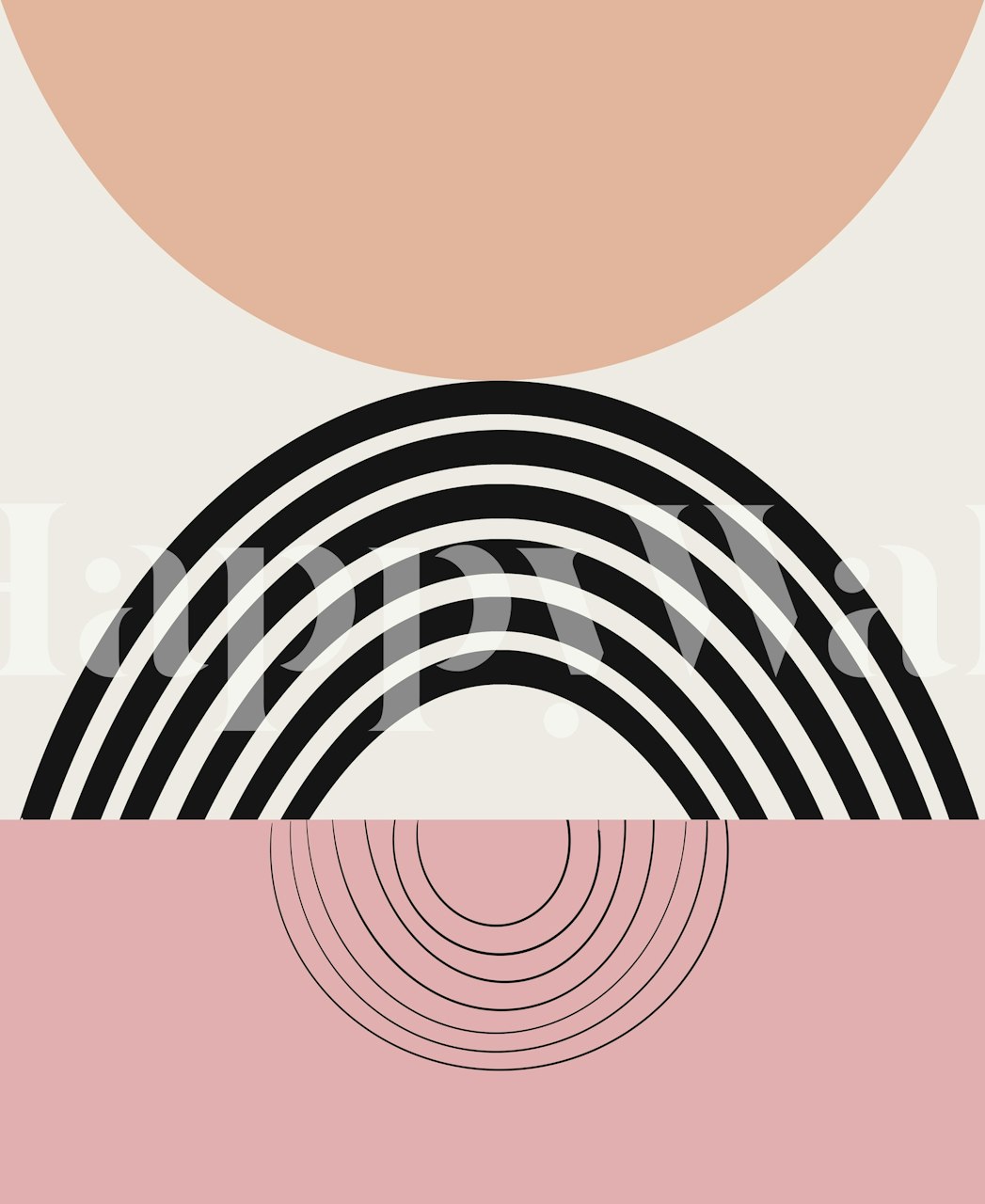 Blush Sun Arch Balance 1 wallpaper in a room