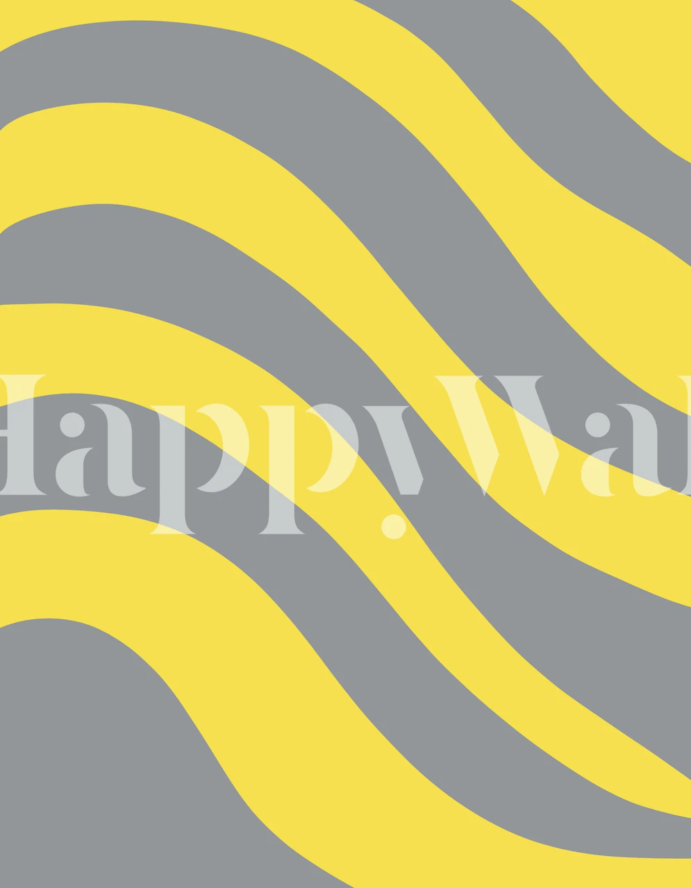 Yellow and gray wave pattern wallpaper