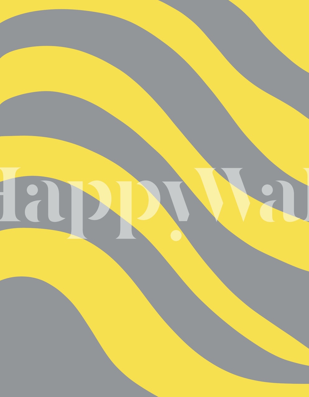 Yellow and gray wave pattern wallpaper