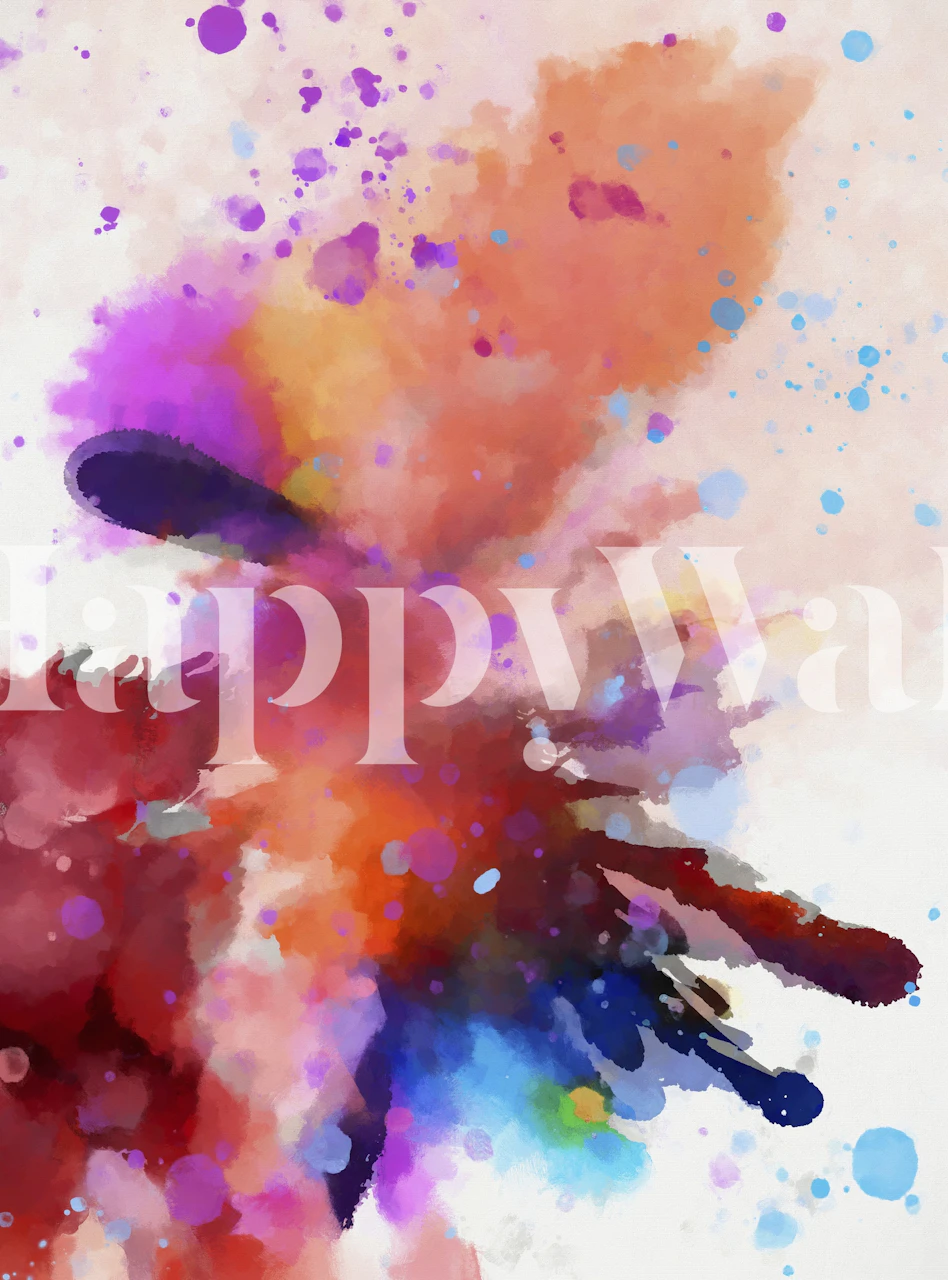 Abstract Composition 1171 wallpaper in a room