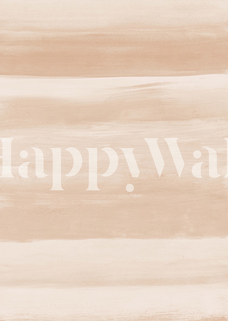 Warm beige watercolor striped wallpaper in soft hues