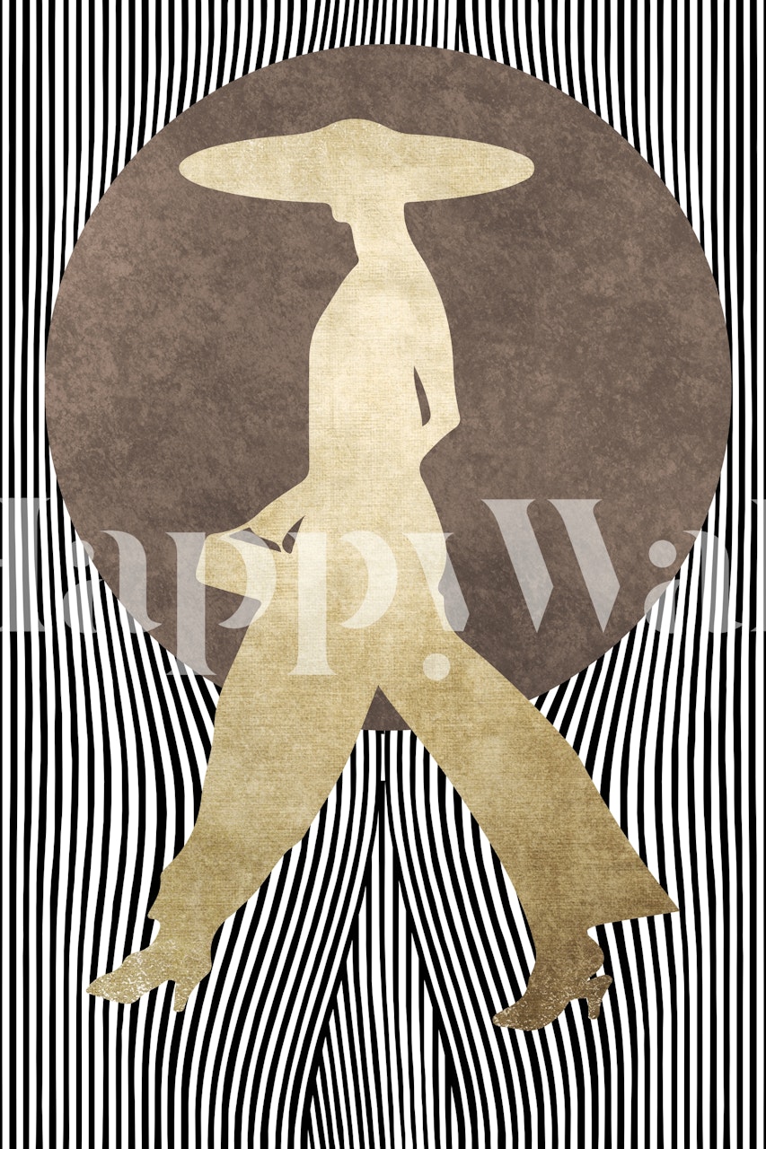 La Madame Noir tapetdesign i ett rum