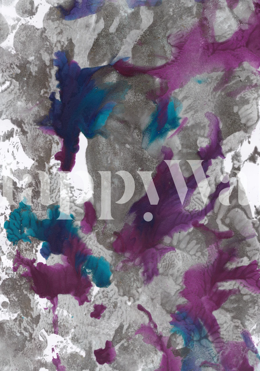 Underwater Ink Marble Dream wallpaper in a room