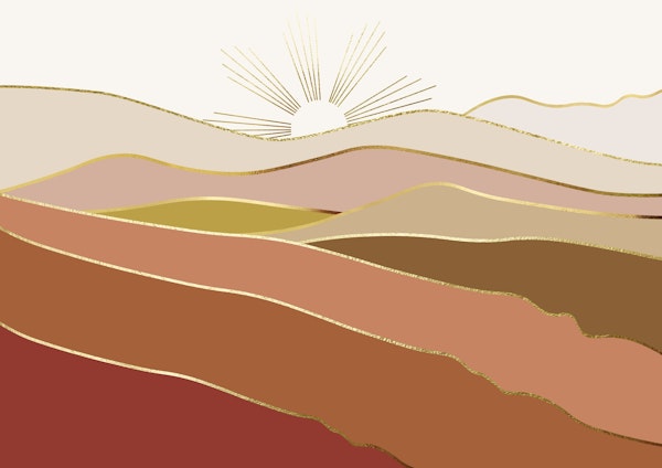 Landscape Brown And Gold