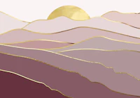 Landscape Pink And Gold tapete
