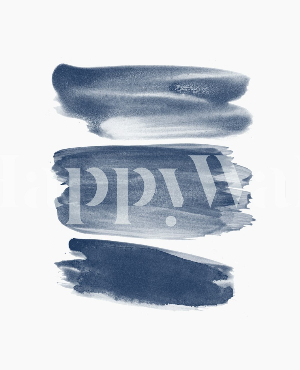 Indigo-siveltimenvetoinen abstrakti seinämaalaus