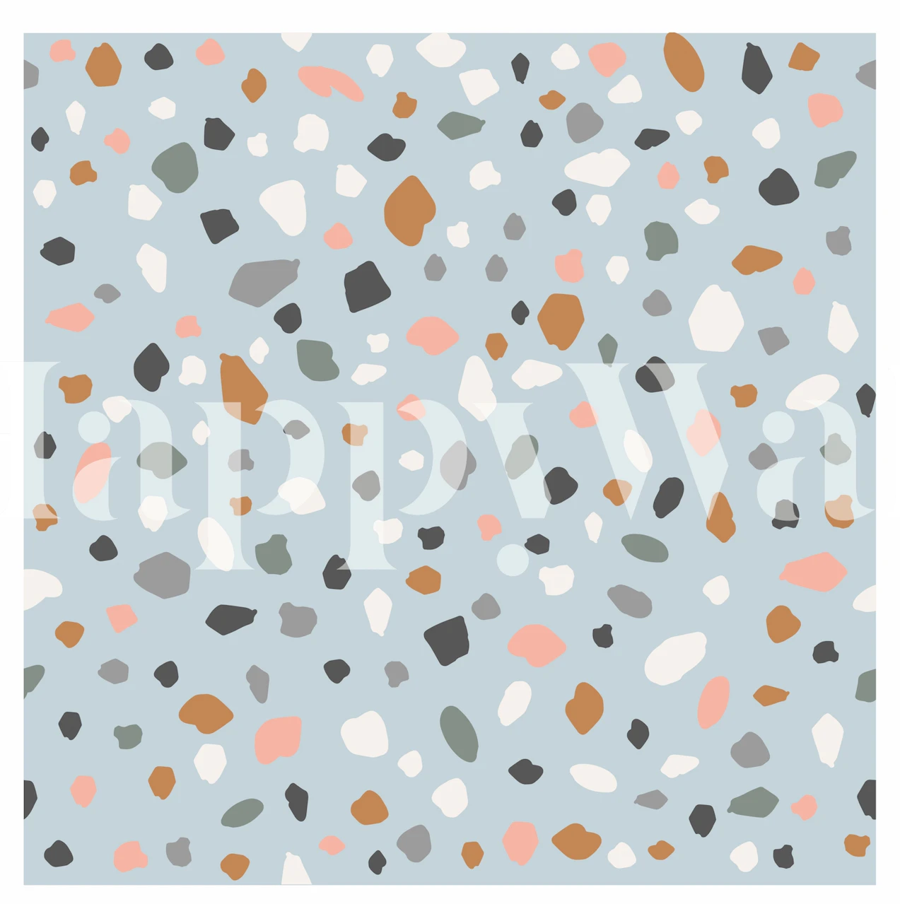 Colorful abstract pebble pattern with pastel hues wallpaper