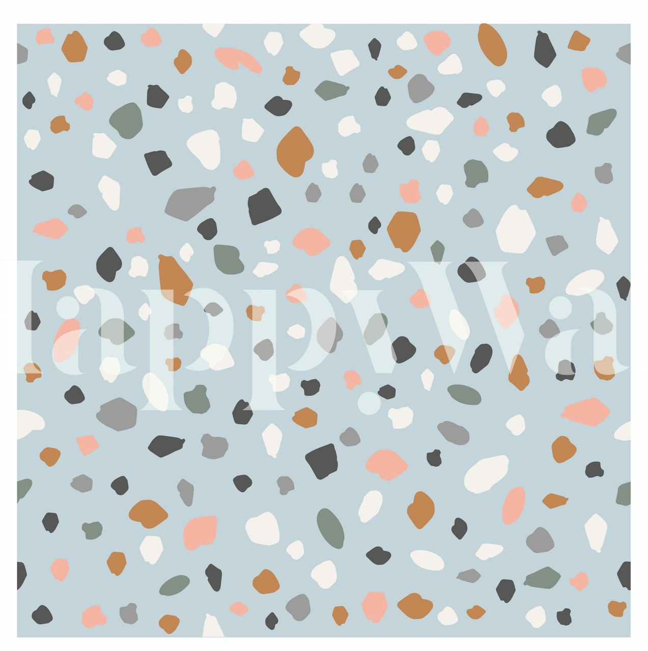 Colorful abstract pebble pattern with pastel hues wallpaper