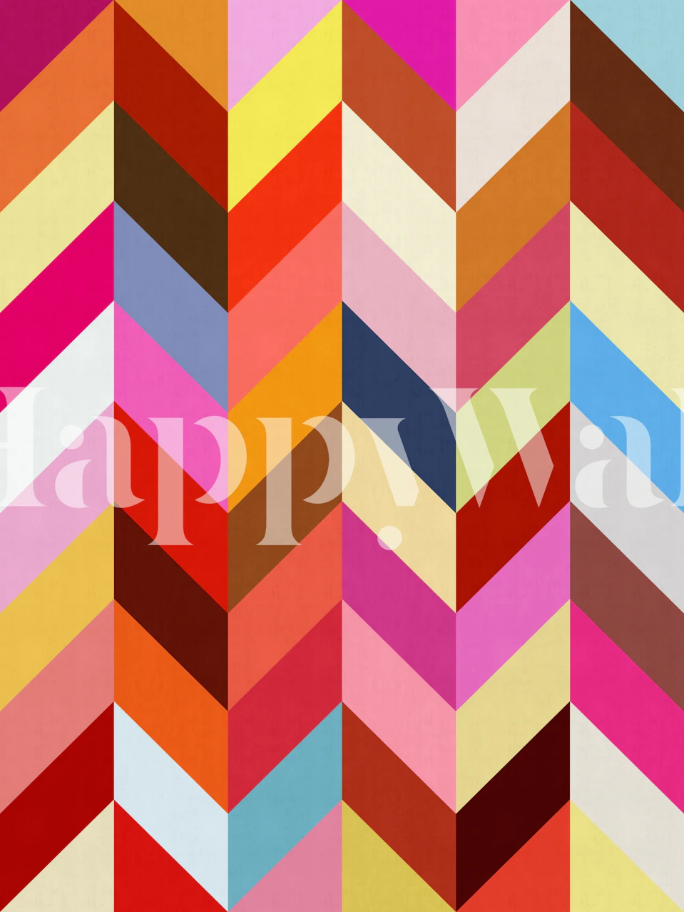 Colored pattern tapet i et rum