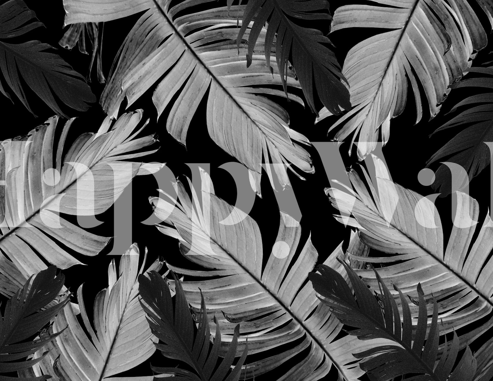 Tropical Banana Leaves Tapete in einem Raum