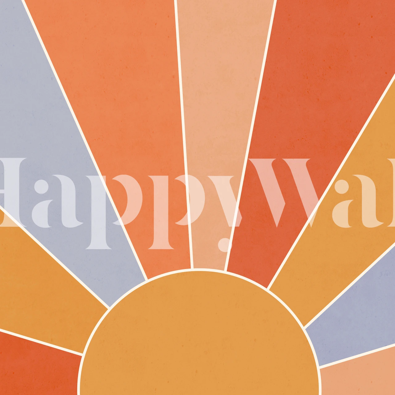 Fototapeta Sunburst - soumrak s teplými oranžovými, broskvovými a žlutými přechody