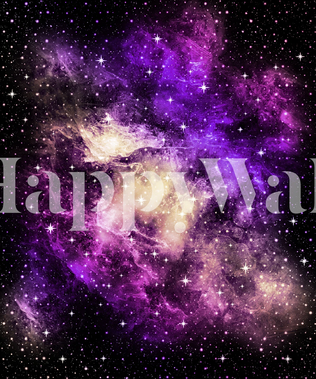 Vibrant pink purple galaxy nebula with stars wallpaper