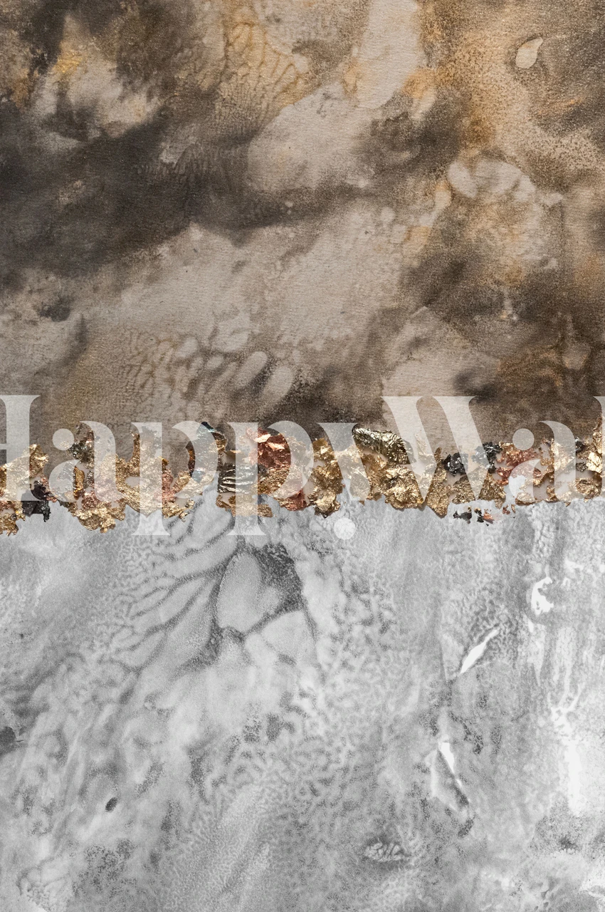 Day Night Abstract Gold 2 wallpaper in a room