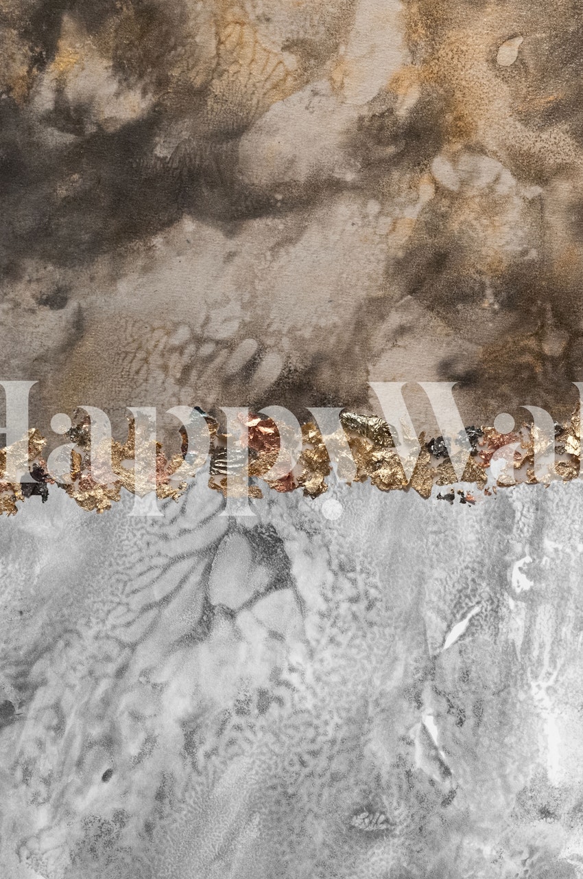 Day Night Abstract Gold 2 wallpaper in a room