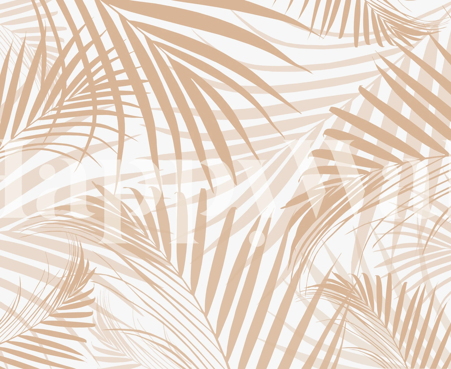 Varm Beige palmblad design