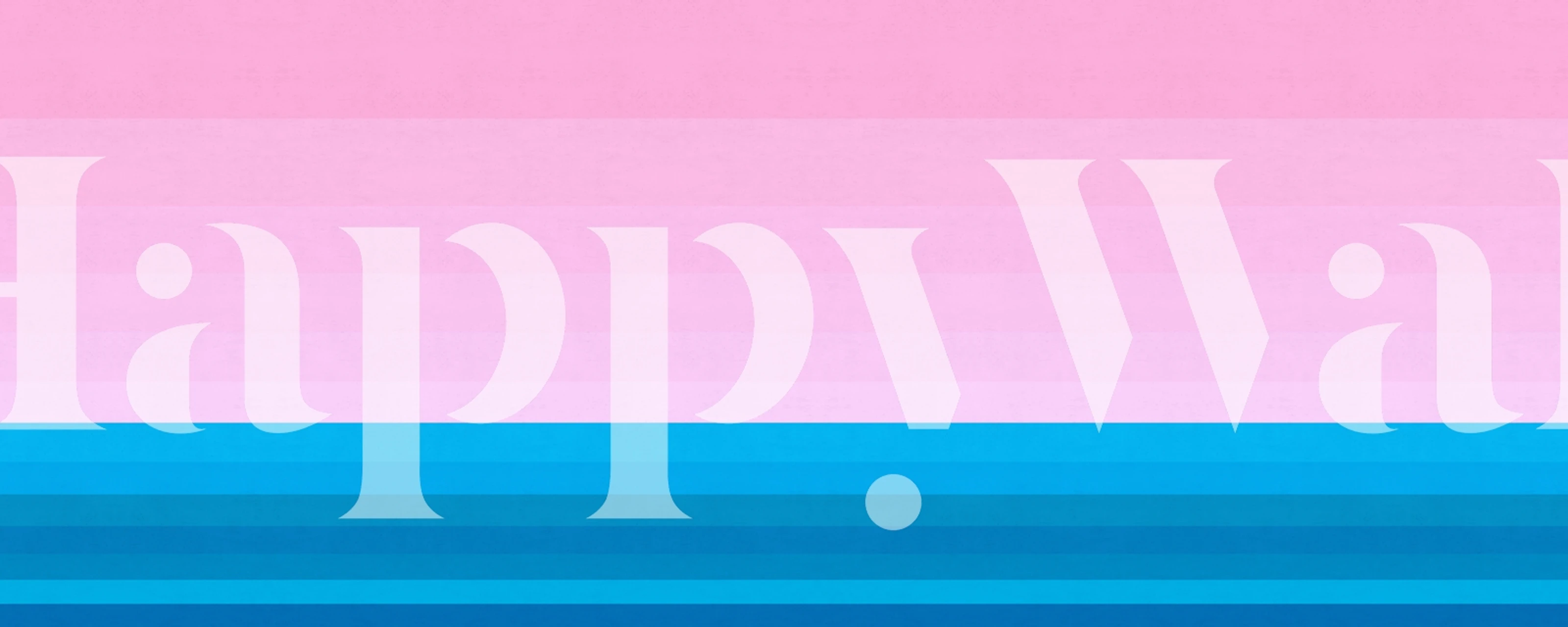 Gradient blue and pink striped wallpaper
