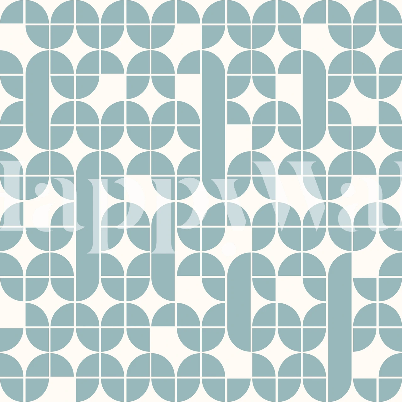 Geometric pattern blue shapes on light background wallpaper