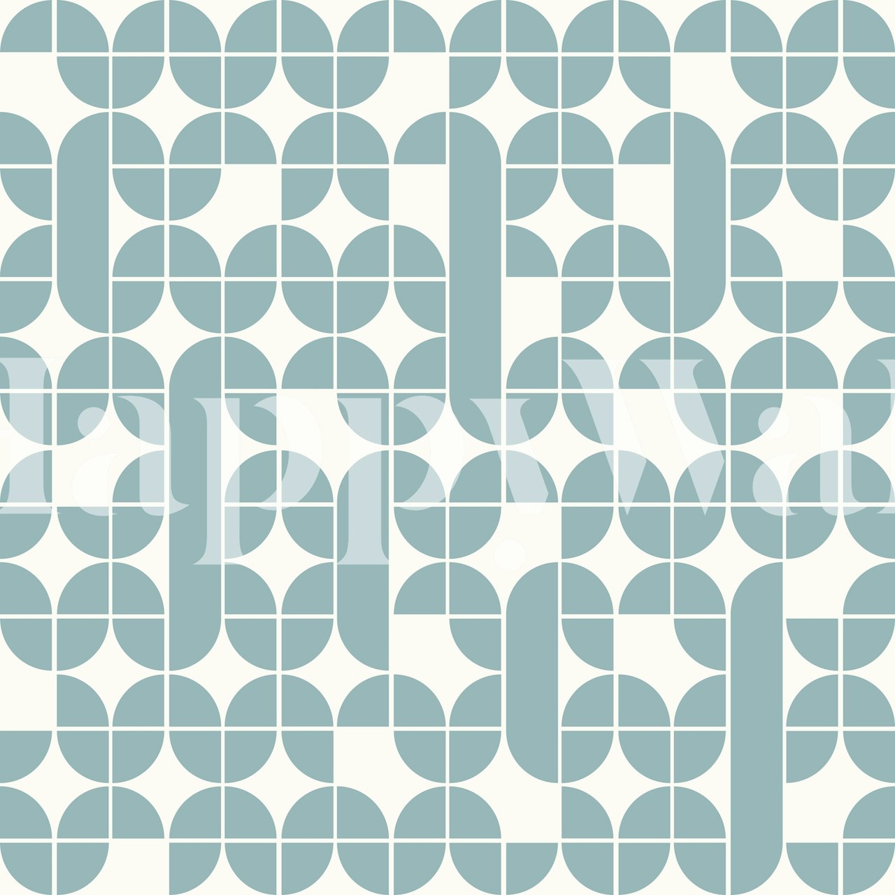 Geometric pattern blue shapes on light background wallpaper