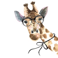 Giraffe with Glasses ταπετσαρία