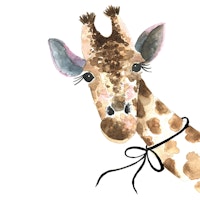 Giraffe with Bow tapet