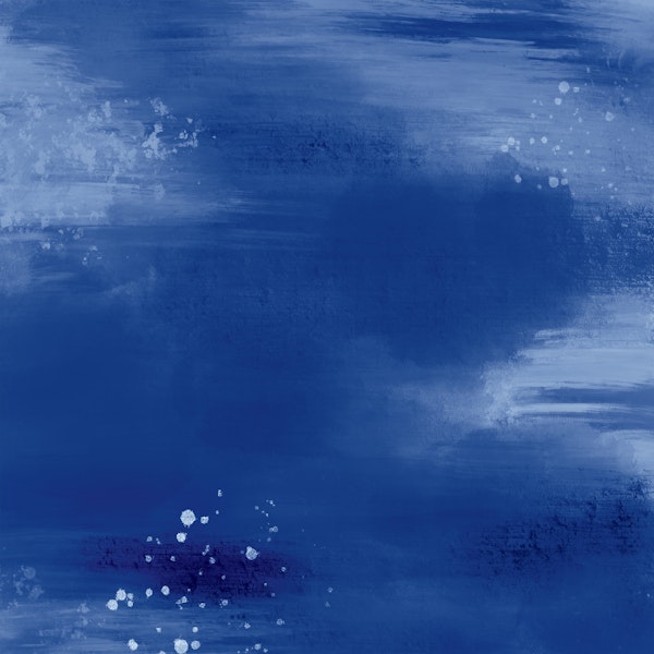 Dark Blue Abstract Watercolour