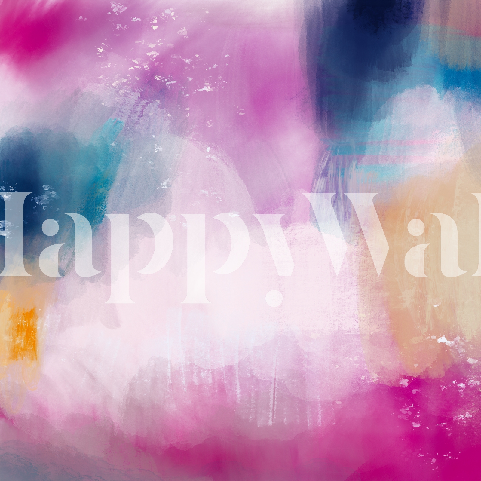 Rainbow Abstract Watercolour Wallpaper Happywall