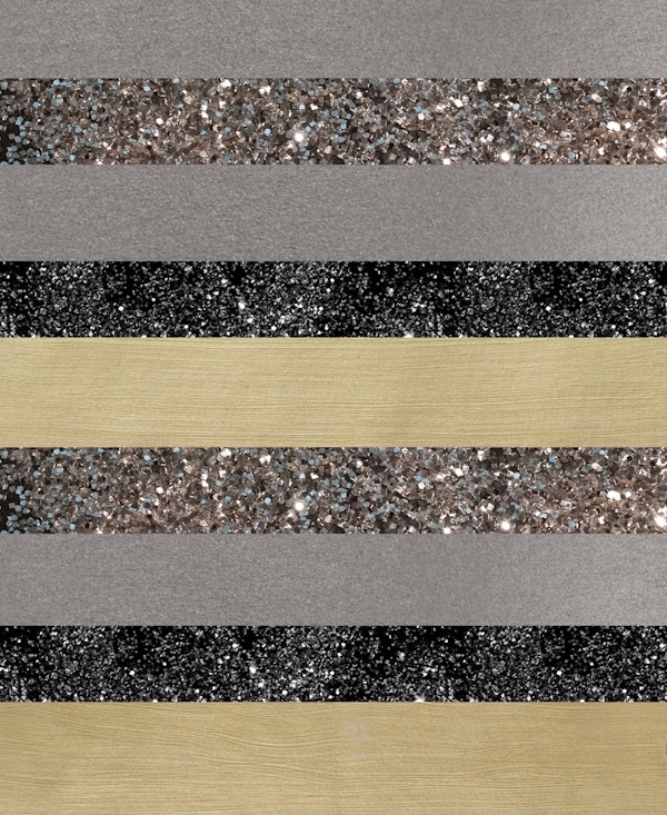 Gold Silver Glitter Stripes 1