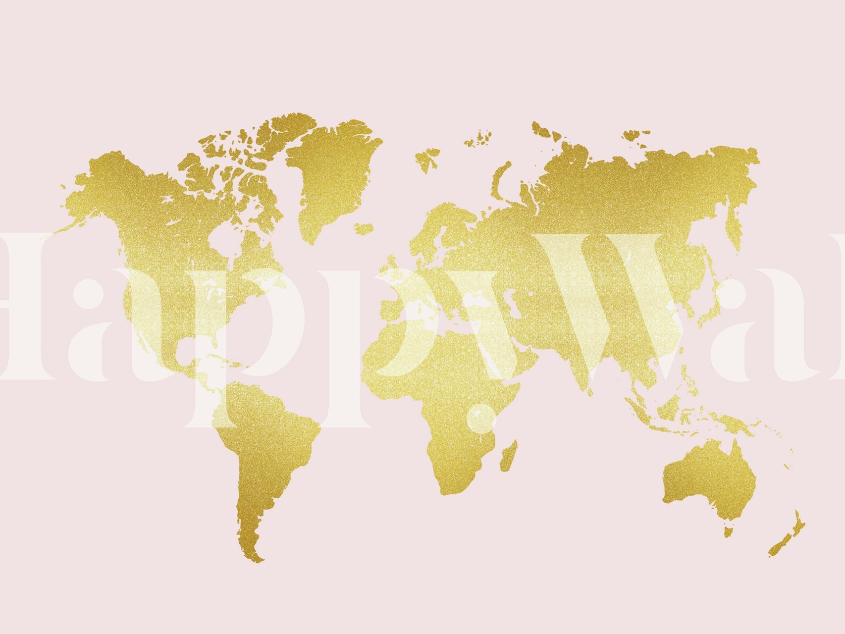 Golden map tapet visad i ett rum