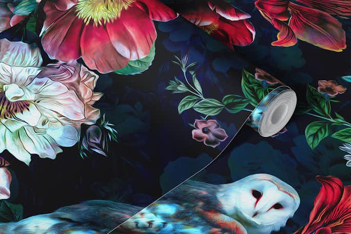 Night Garden Owlswallpaper roll