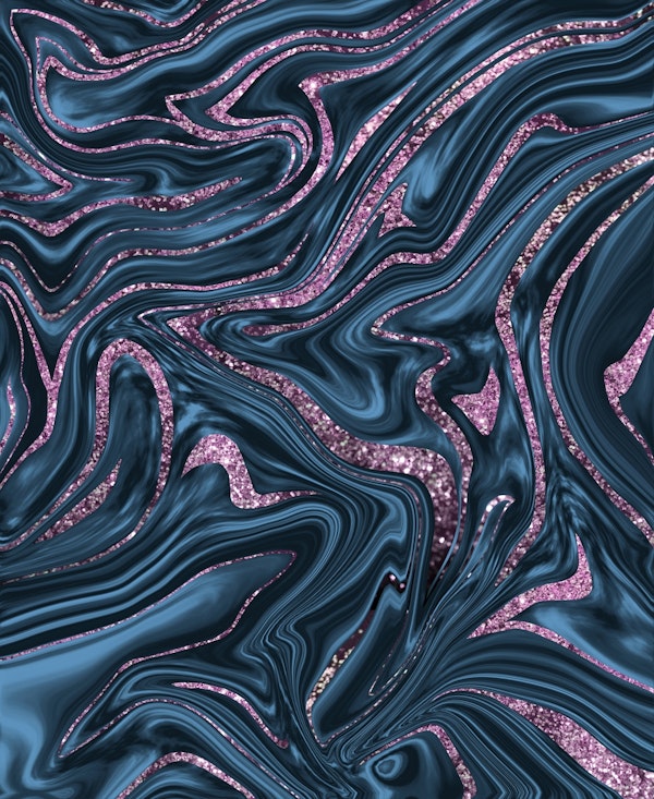 Blue Pink Glitter Marble 1