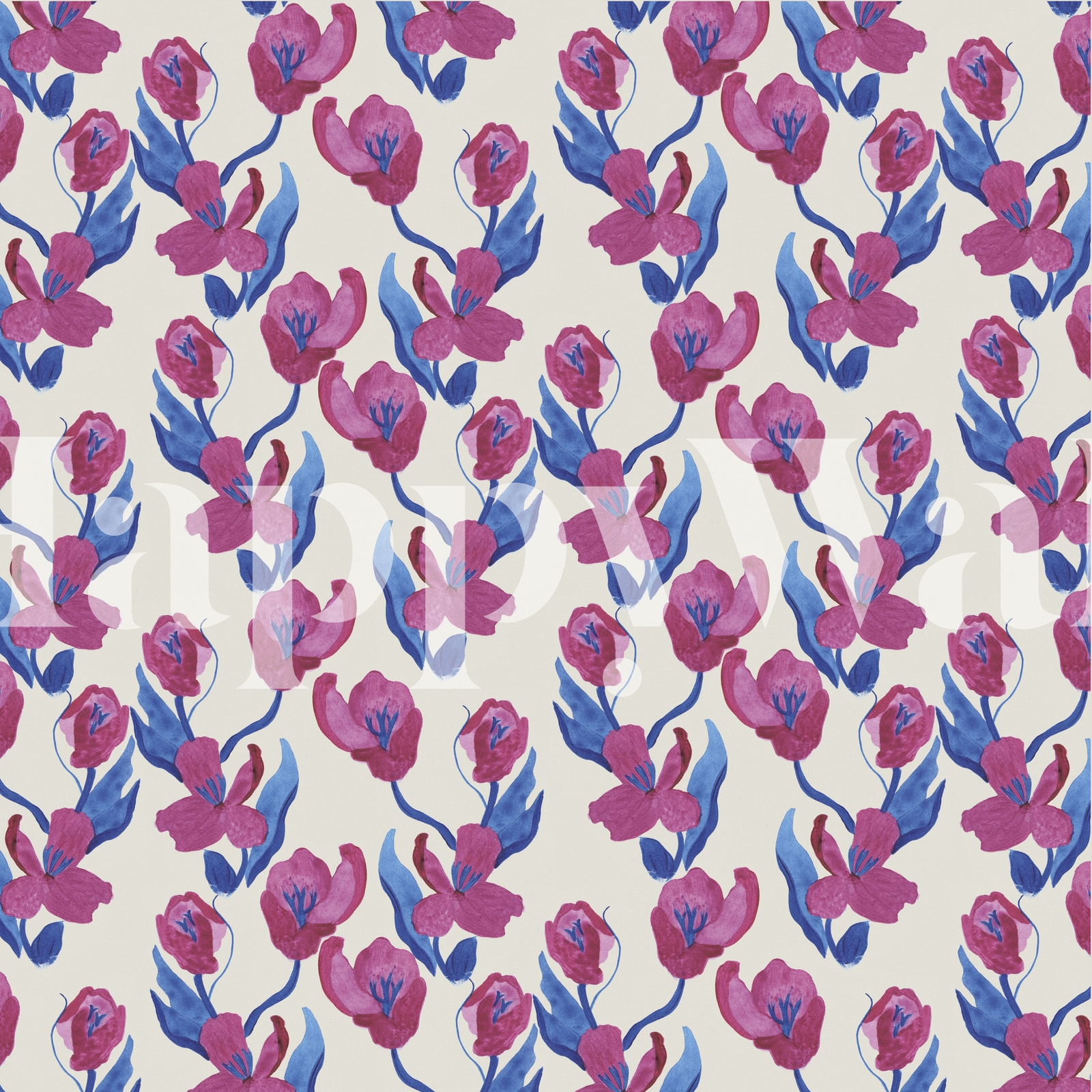 Buy Pink blue Flower wallpaper - Free shipping