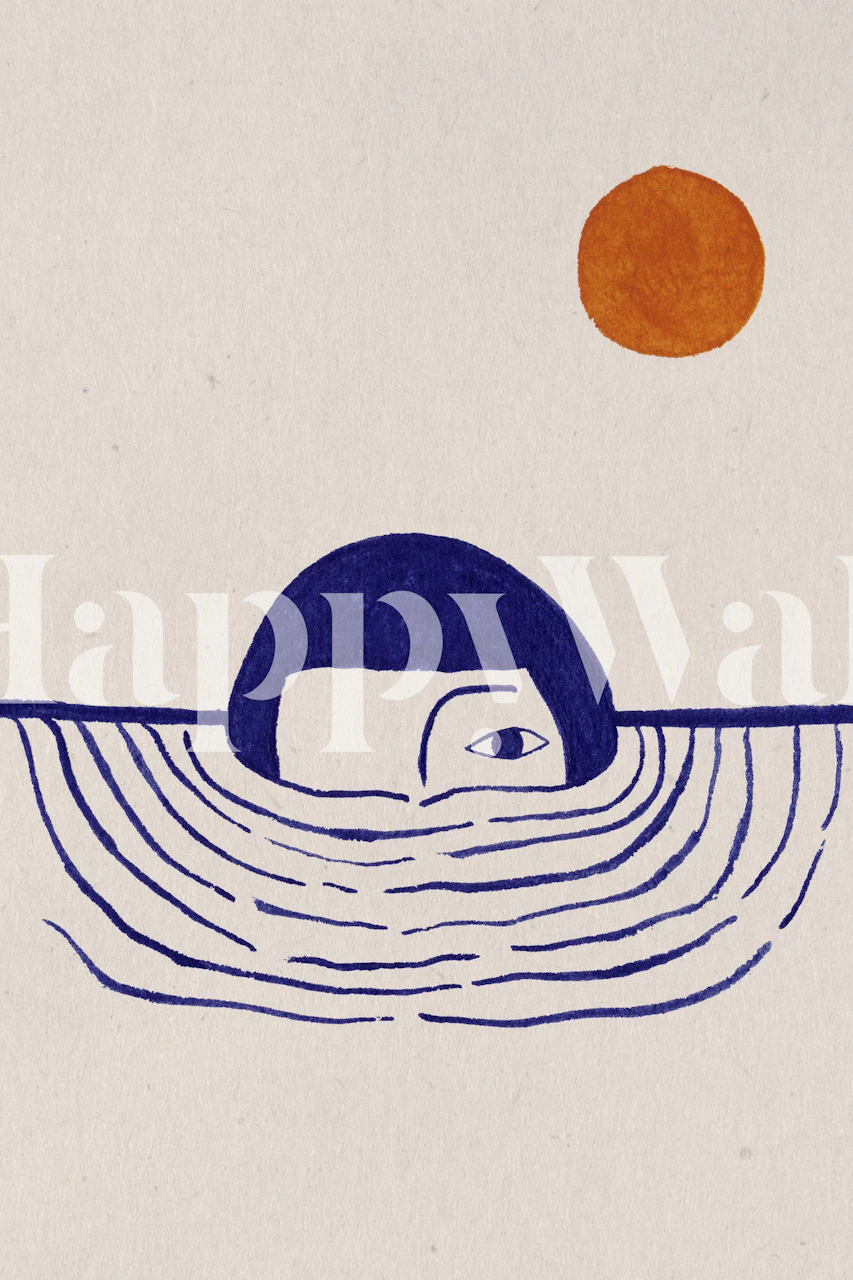 Sea and sun design tapet i et rom