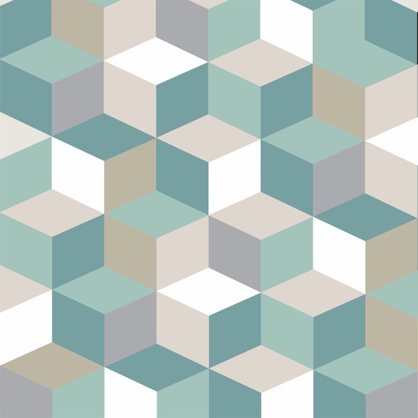 Mint Egg Shell Hexagon Cubes