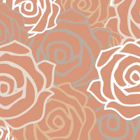 Rust Orange Rose Grid tapeta