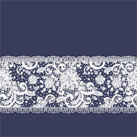 Indigo Blue White Lace Pattern ταπετσαρία