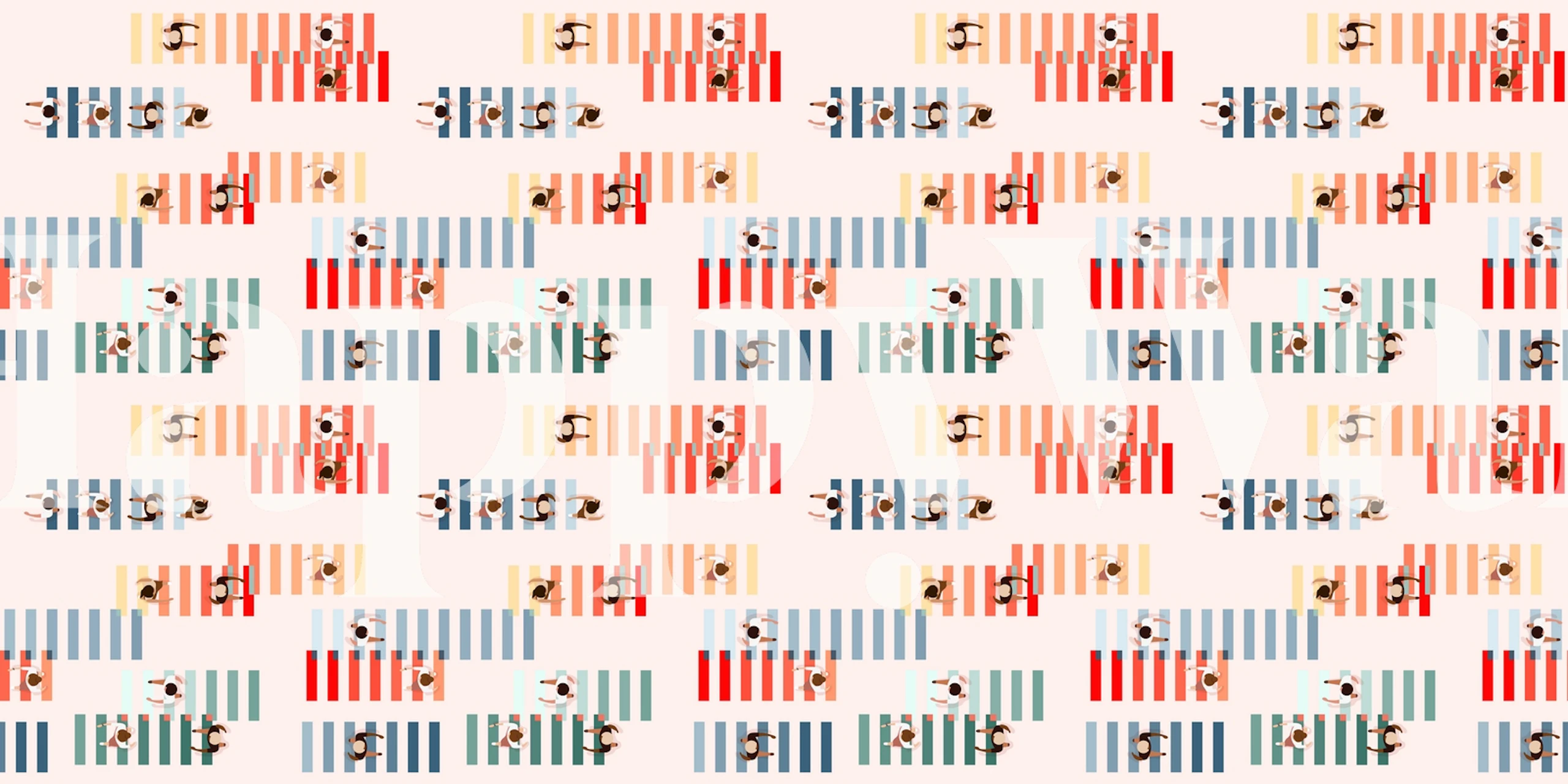 Colorful Walk the Rainbow wallpaper in a room