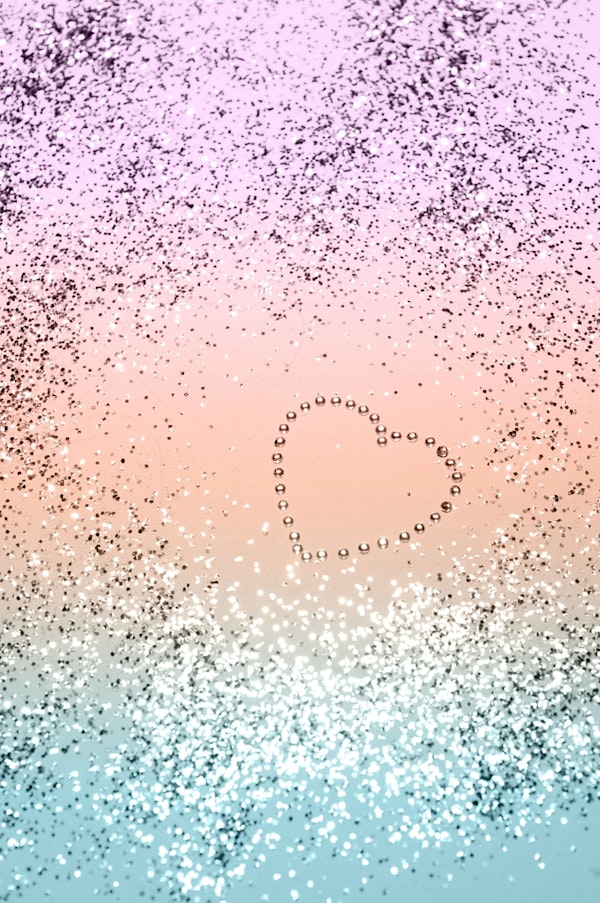 Summer UNICORN Glitter Heart 2
