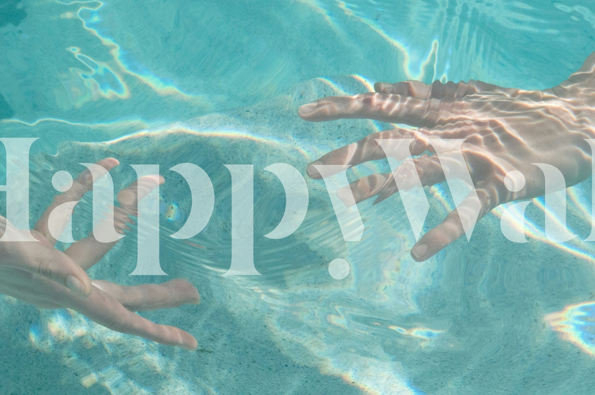 Finding you 1 wallpaper with gentle hands in water