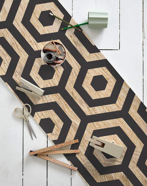 Woor Texture Hexagon Damask wallpaper roll
