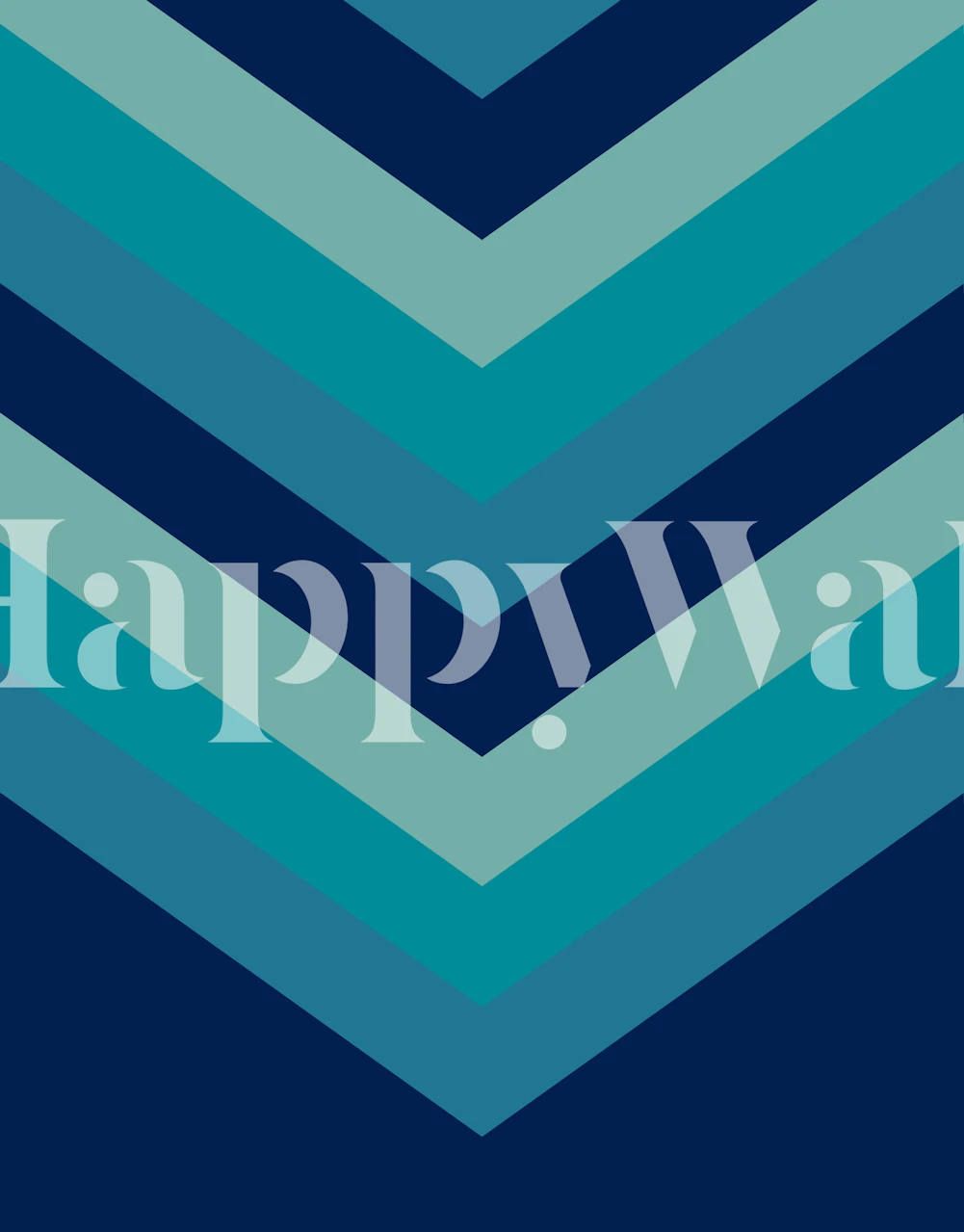 Patrón retro de verano Chevron en tonos azul y verde azulado