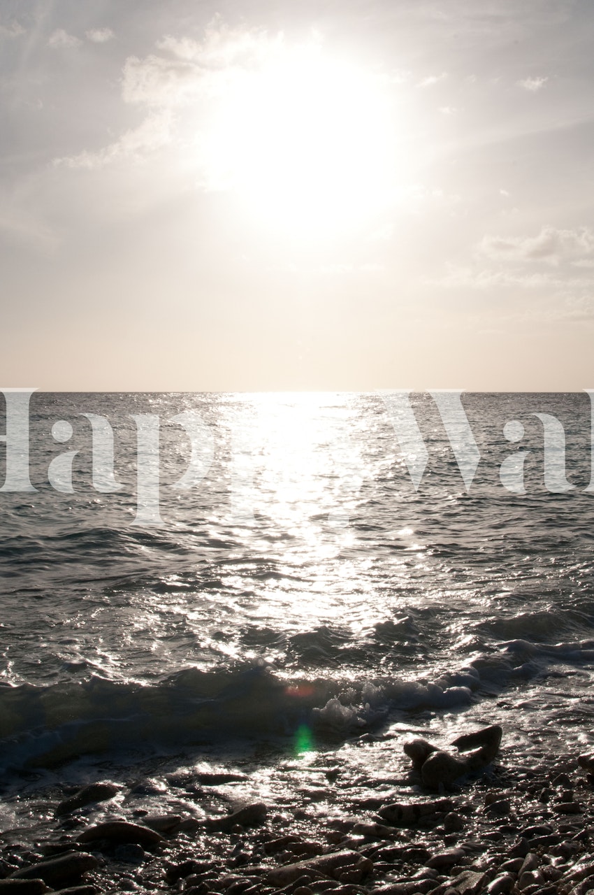 Tropical Ocean Sunset -tapetti huoneessa