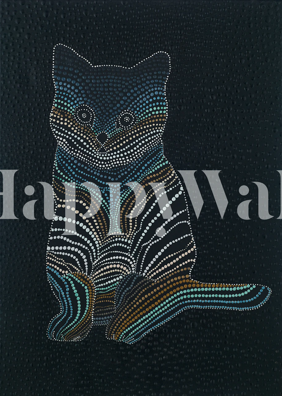 Meow Meow Tapete mit Katzenmuster