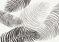 Monochrome Leaf Art behang