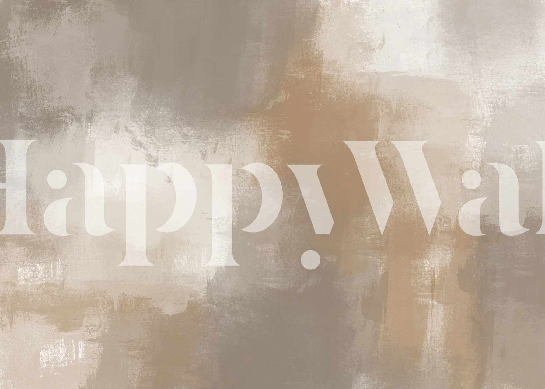 Abstract brush strokes wallpaper displayed in a room