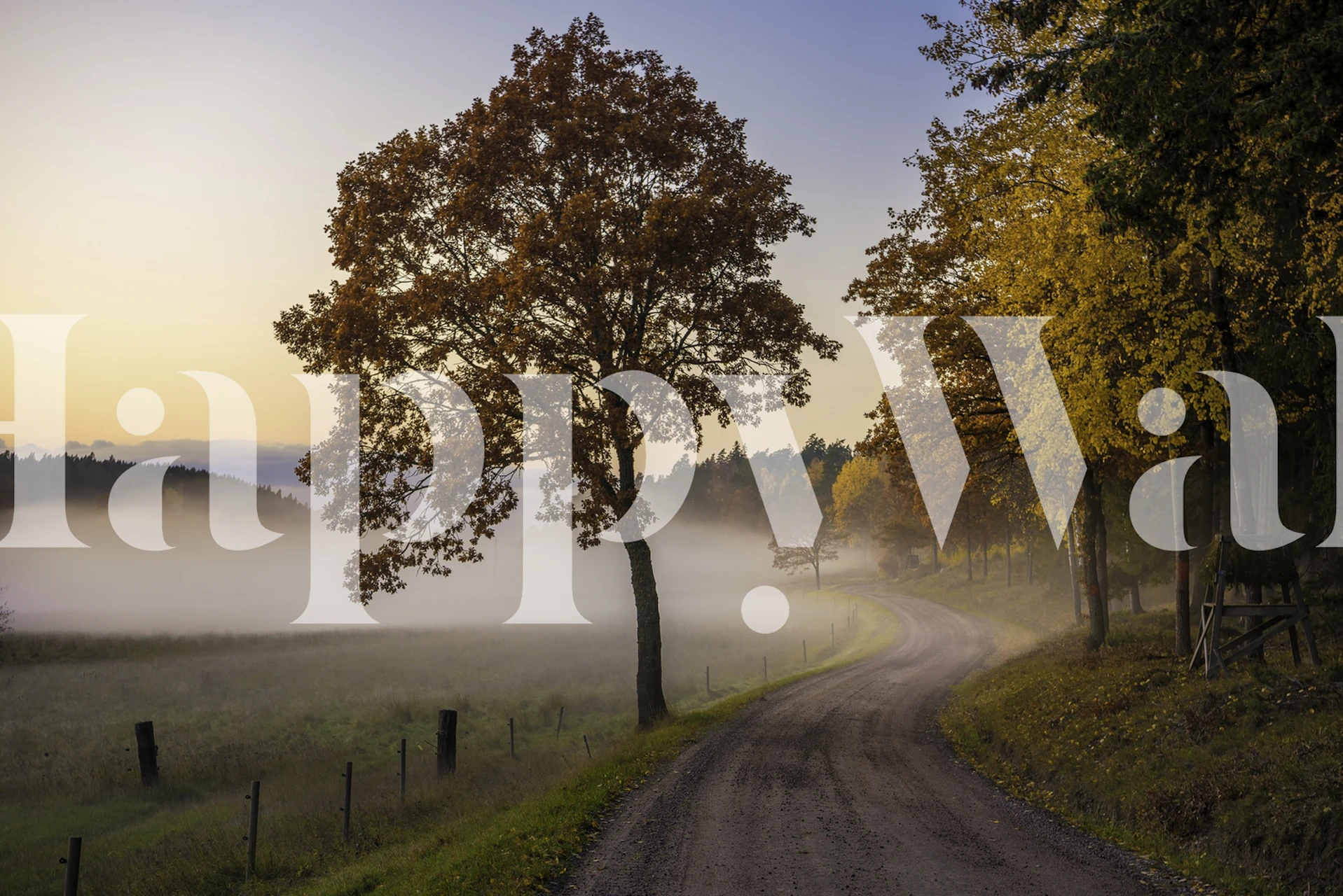 Papel de parede Countryside vibes em um quarto