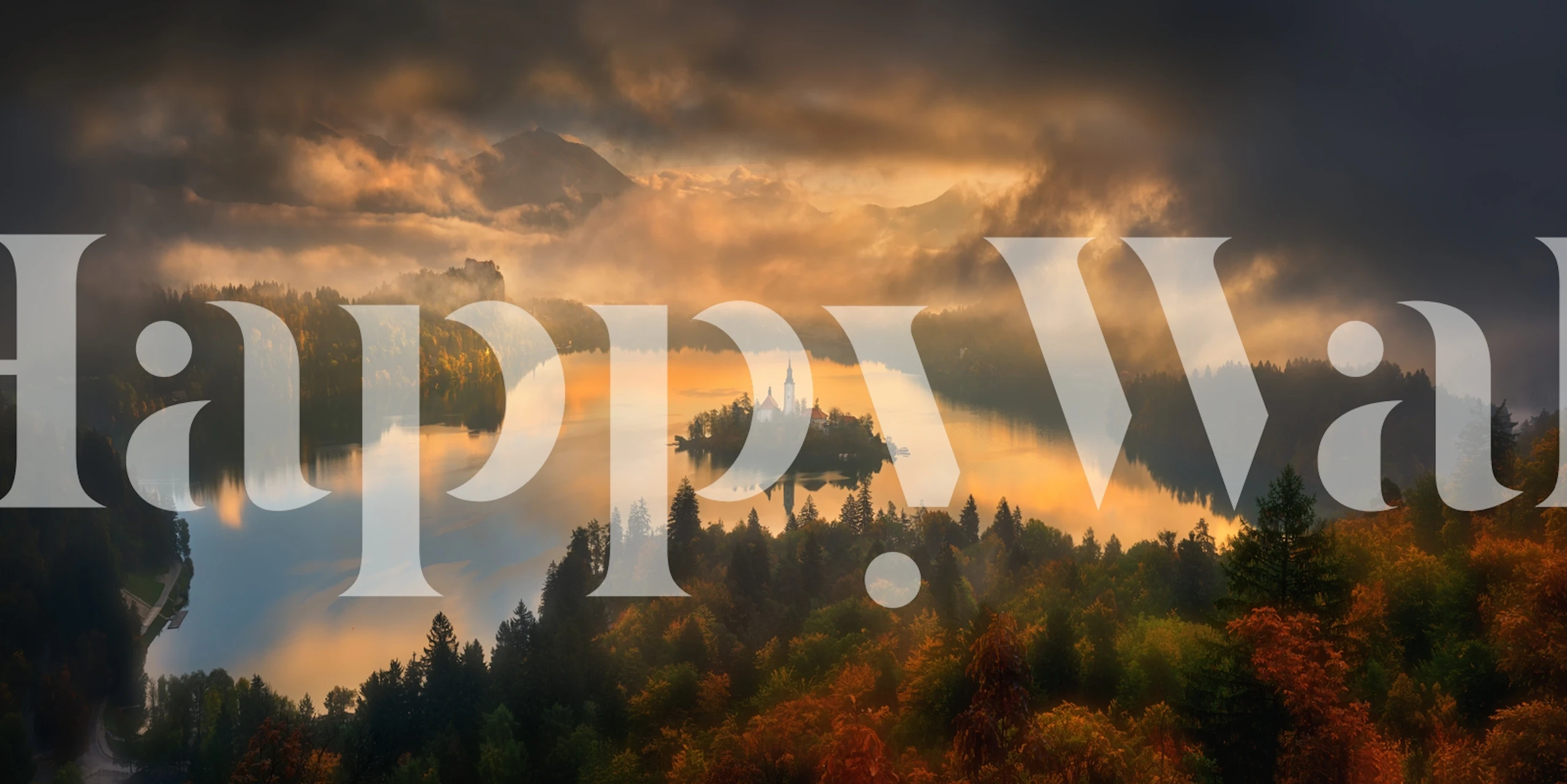 Bled wallpaper featuring a scenic lake view