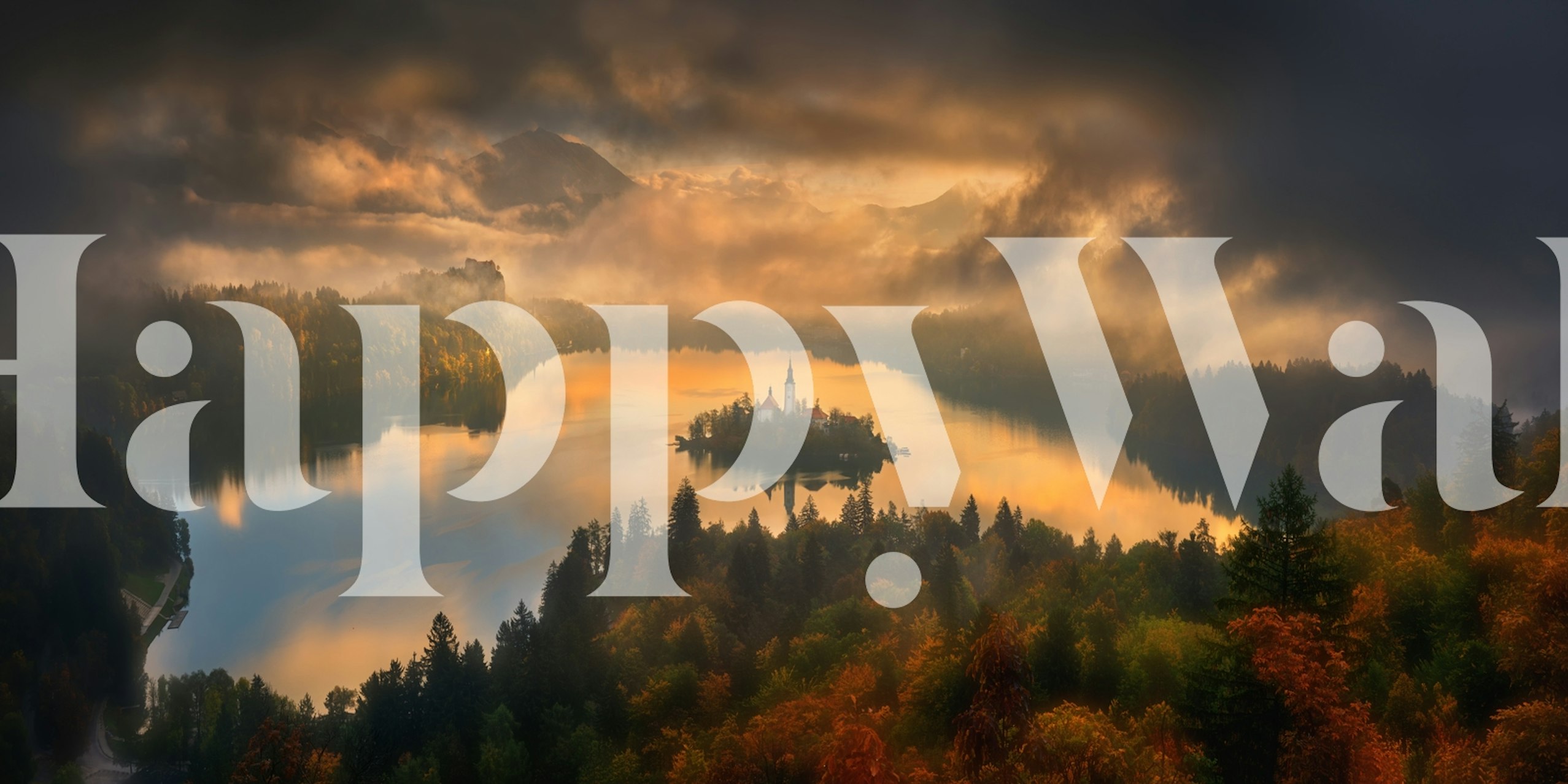 Bled wallpaper featuring a scenic lake view