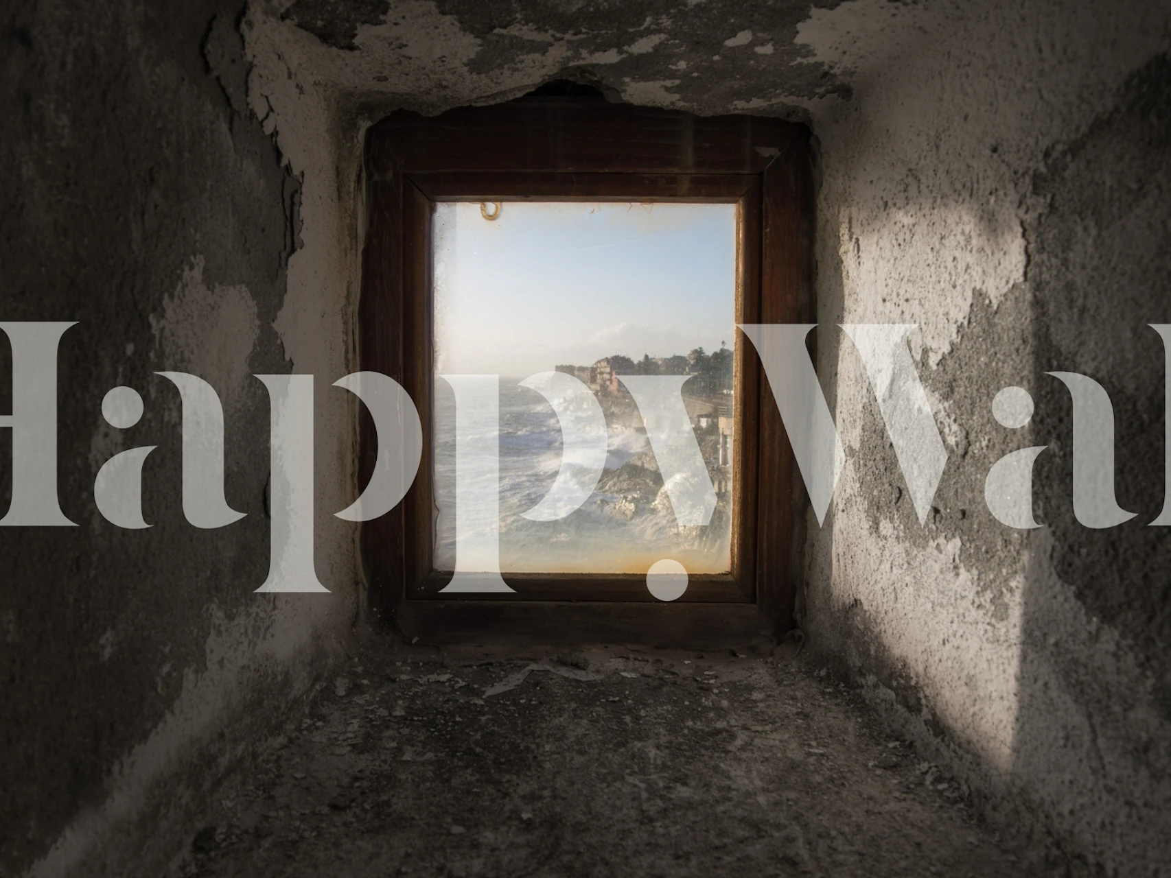 Romantic picture con vista a través de una ventana