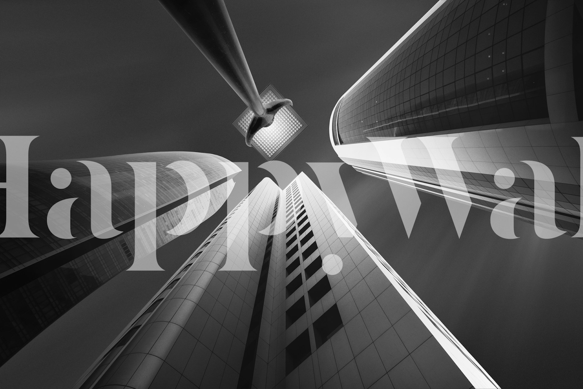 Modern architectural design wallpaper in a room